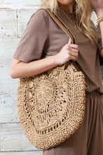 Load image into Gallery viewer, Camel Bohemian Straw Woven Round One Shoulder Bag | Shoes &amp; Bags/Shoulder Bags
