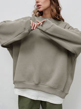 Load image into Gallery viewer, Oversize Round Neck Sweatshirt | Dropped Shoulder
