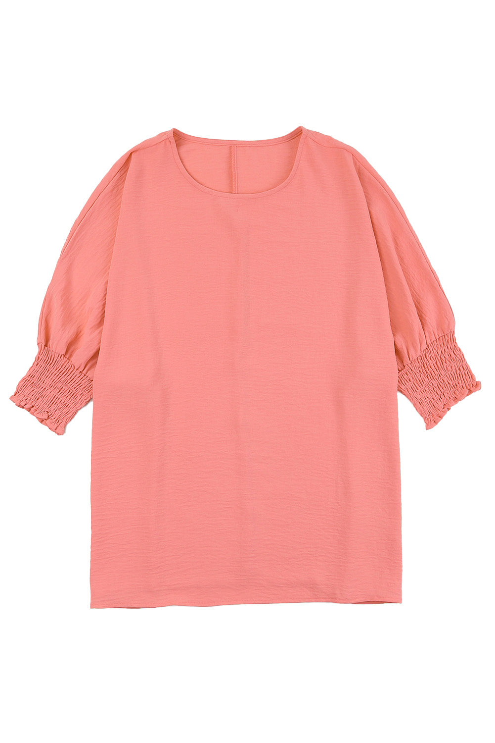 Pink Smocked Wrist Shift Top | Tops/Tops & Tees