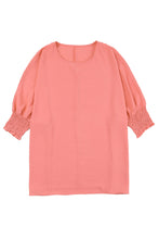 Load image into Gallery viewer, Pink Smocked Wrist Shift Top | Tops/Tops &amp; Tees
