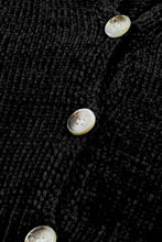 Load image into Gallery viewer, Black Buttons Front Pocketed Sweater Cardigan | Tops/Sweaters &amp; Cardigans
