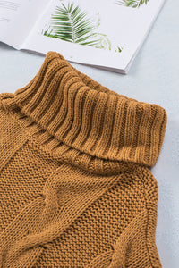 Cuddle Weather Cable Knit Handmade Turtleneck Sweater | Tops/Sweaters & Cardigans