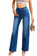 Load image into Gallery viewer, Blue High Rise Wide Leg Jeans | Bottoms/Jeans
