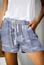 Load image into Gallery viewer, Gray Camouflage Drawstring Casual Elastic Waist Pocketed Shorts | Bottoms/Casual Shorts
