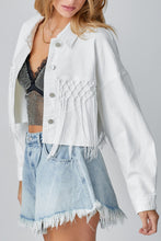 Load image into Gallery viewer, Tassel Sequin Denim Jacket
