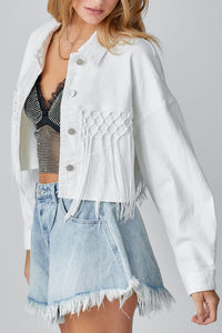 Tassel Sequin Denim Jacket