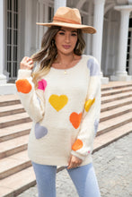 Load image into Gallery viewer, Heart Pattern Long Sleeve Sweater
