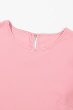 Load image into Gallery viewer, Half Sleeve Blouse | Dusty Pink Contrast Applique Mesh Top

