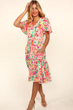 Load image into Gallery viewer, Midi Dress | Tiered Floral Dress with Pockets
