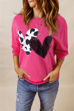 Load image into Gallery viewer, Graphic Sweatshirt | Strawberry Pink Double Heart Patch
