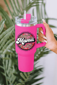 Rose Mama Leopard Print Stainless Steel Insulate Cup with Handle 40oz | Accessories/Tumblers