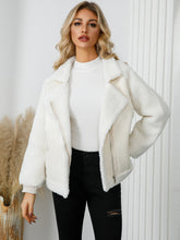 Load image into Gallery viewer, Pocketed Sherpa Zip Up Long Sleeve Jacket
