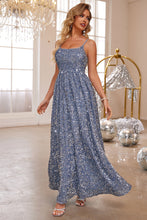 Load image into Gallery viewer, Formal Gown | Sequin Square Neck Maxi Cami Dress
