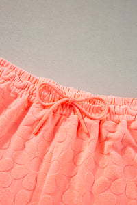 Top & Shorts Lounge Set | Grapefruit Orange Short Sleeve Top Shorts