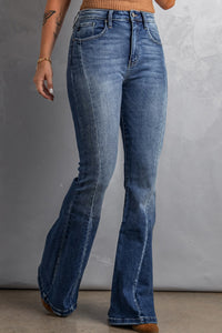 High Waist Flare Jeans with Pockets | Bottoms/Jeans