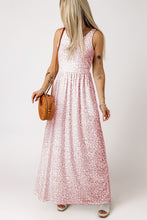 Load image into Gallery viewer, Pink Leopard Print Pocketed Sleeveless Maxi Dress | Dresses/Maxi Dresses
