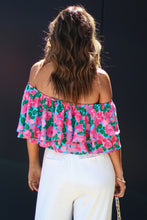 Load image into Gallery viewer, Rose Floral Off-Shoulder Tiered Ruffle Blouse | Tops/Blouses &amp; Shirts
