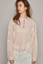 Load image into Gallery viewer, Raw Edge Lace Top | Round Neck Lace Blouse
