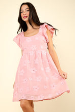 Load image into Gallery viewer, Womens Mini Dress-VERY J Flower Embroidered Organza Mini Dress
