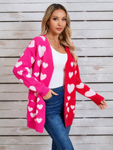 Load image into Gallery viewer, Angel Wing Hearts Long Sleeve Cardigan
