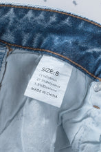 Load image into Gallery viewer, Sky Blue Distressed Hollow-out Knees Wide Leg Jeans | Bottoms/Jeans
