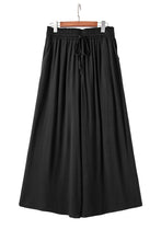 Load image into Gallery viewer, Black Drawstring Smocked High Waist Wide Leg Pants | Bottoms/Pants &amp; Culotte
