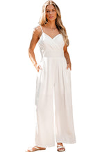 Load image into Gallery viewer, Wide Leg Jumpsuit | Spaghetti Straps Pleated High Waist
