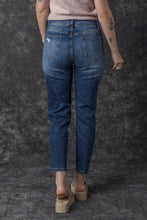 Load image into Gallery viewer, Blue Distressed Button Fly High Waist Skinny Jeans | Bottoms/Jeans
