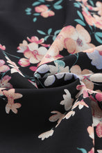 Load image into Gallery viewer, Black Wildflower Print Chiffon Blouse | Tops/Blouses &amp; Shirts
