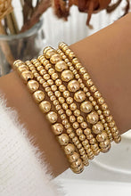 Load image into Gallery viewer, Beaded Bracelet Set | Gold 7 PC Minimalist Luxury Bracelet Set
