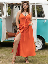 Load image into Gallery viewer, Plus Size Midi Dress | Halter Neck Summer Dress
