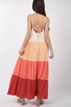 Load image into Gallery viewer, Multi-Color Maxi Dress | Summer Tiered Cami Dress
