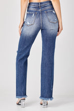 Load image into Gallery viewer, Risen Full Size Raw Hem Distressed Straight Jeans
