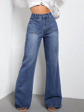 Load image into Gallery viewer, High Waist Bootcut Jeans with Pockets
