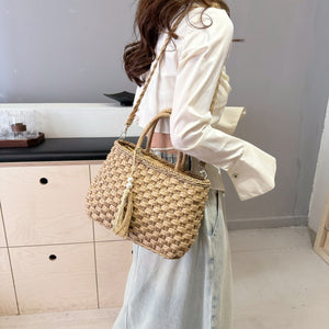 Fashion Handbag | Braided Strap Paper Weave Shoulder Bag | Shoes & Bags/Handbags