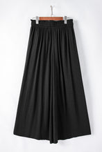 Load image into Gallery viewer, Black Drawstring Smocked High Waist Wide Leg Pants | Bottoms/Pants &amp; Culotte
