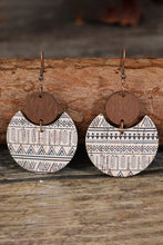 Load image into Gallery viewer, Drop Wood Earrings | Multi-Color Geometric Print Jewelry
