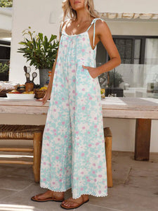 Womens Wide Leg Jumpsuit | Printed Wide Leg Jumpsuit with Pockets | jumpsuit