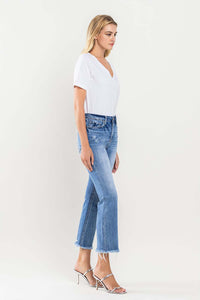 High Rise Cropped Jeans | Full Size Flared Leg Jeans