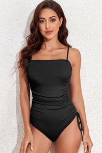 Women Swimsuit-Drawstring Spaghetti Strap One-Piece Swimwear | Swimwear/One Piece Swimsuit