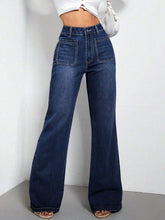 Load image into Gallery viewer, High Waist Bootcut Jeans with Pockets
