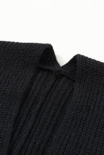 Load image into Gallery viewer, Sweater Cardigan | Black Oversized Fold Over Sleeve
