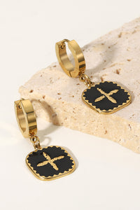 Plus Sign Square Drop Earrings