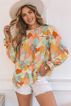 Load image into Gallery viewer, Pink Abstract Printed Long Sleeve Blouse | Tops/Blouses &amp; Shirts
