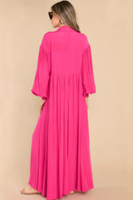 Load image into Gallery viewer, Rose Bubble Sleeve Shirt Maxi Dress | Dresses/Maxi Dresses
