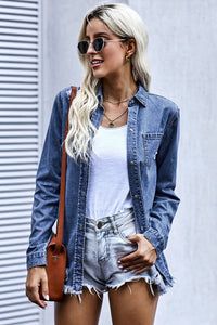 Blue Ripped Denim Jacket | Outerwear/Denim jackets