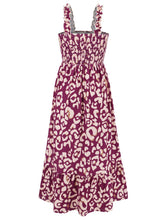 Load image into Gallery viewer, Womens Dress | Smocked Printed Square Neck Sleeveless Dress | Dress
