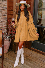 Load image into Gallery viewer, Bishop Sleeve Dress | Light French Beige Loose Shirt Dress
