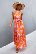 Load image into Gallery viewer, Grecian Casual Maxi Dress | Tie Waist Sleeveless
