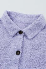 Load image into Gallery viewer, Shirt Jacket | Purple Plush Button Down Pocket
